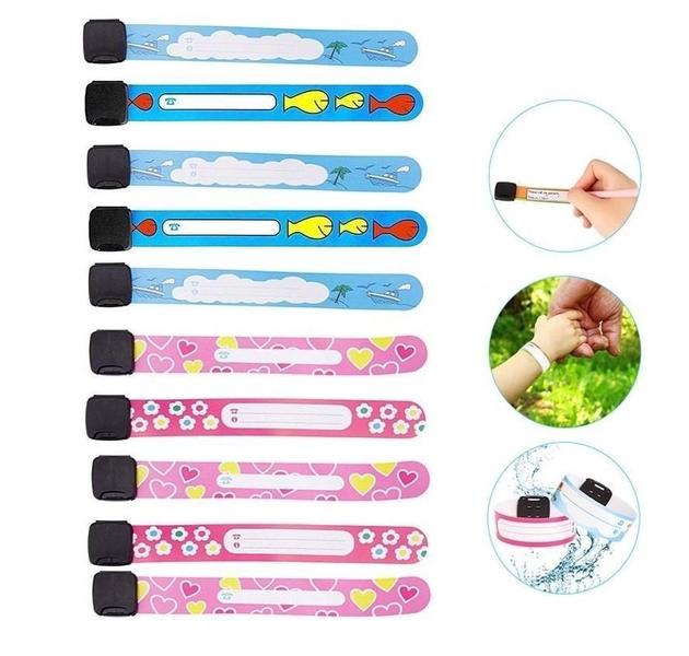 Kit 10 Pulseira De Identificação Infantil Criança Praia - Pulseira Identificação Infantil Imagem de Kit 10 Pulseira De Identificação Infantil Criança Praia
