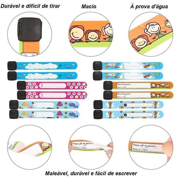 Kit 10 Pulseira De Identificação Infantil Criança Praia - Pulseira Identificação Infantil Imagem de Kit 10 Pulseira De Identificação Infantil Criança Praia