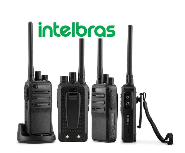 Imagem de Kit 10 Rádio Comunicador Intelbras Rc3002 UHF Longo Alcance Até 20km