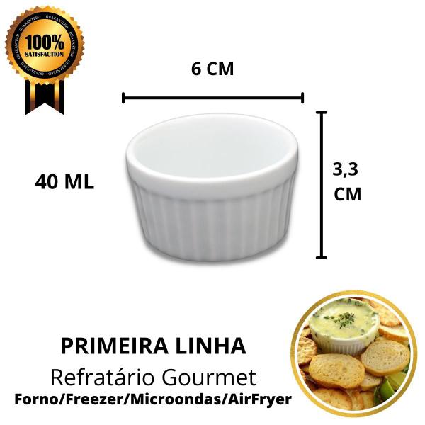 Imagem de Kit 10 Ramequim Mini Porta Molho Creme Brulee 40 Ml