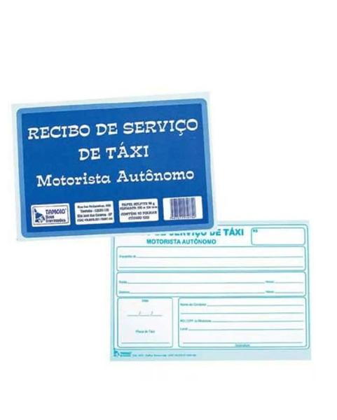 Imagem de Kit 10 Recibo De Taxi Bloco Talão Para Motoristas Aplicativo