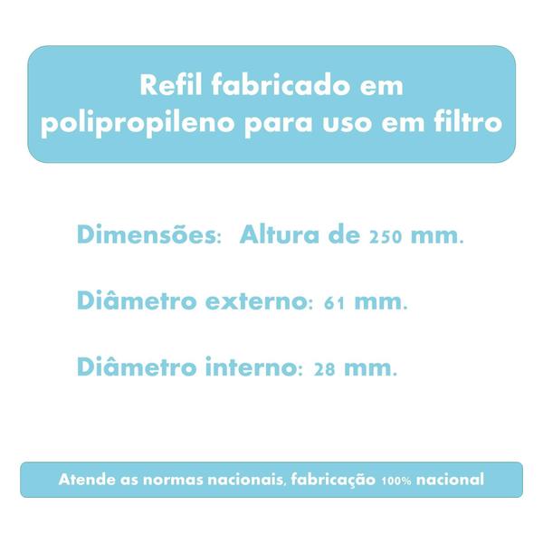 Kit 10 Refis, Fabricado Em Polipropileno Expandido Liso 9 - All In Filtros Imagem de Kit 10 Refis, Fabricado Em Polipropileno Expandido Liso 9
