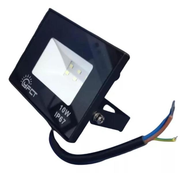 Imagem de Kit 10 Refletor 10w Led Slim Cor Da Luz 6500k Branco Frio