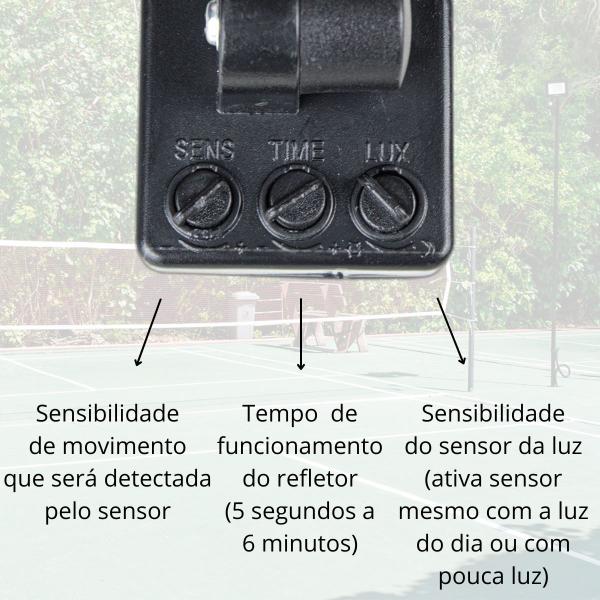 Imagem de Kit 10 Refletor Led Sensor Presença Potente 100w 6500k Bivolt