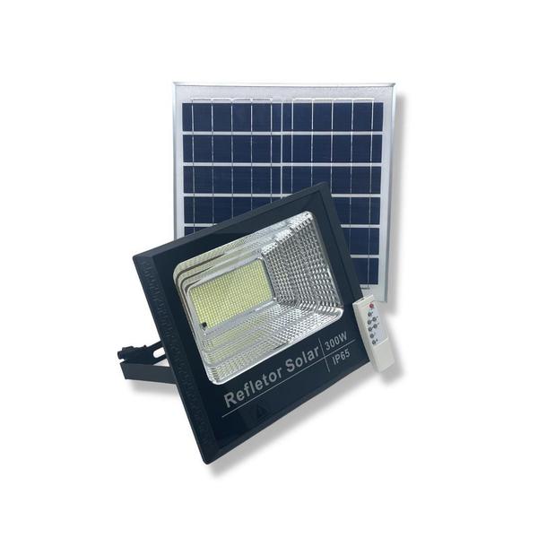 Imagem de Kit 10 Refletores Ultra Led Solar 300W Placa Solar+ Controle