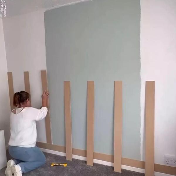 Imagem de Kit 10 Ripa Revestimento Shiplap Mdf 3Mm Decoração Painel 3D