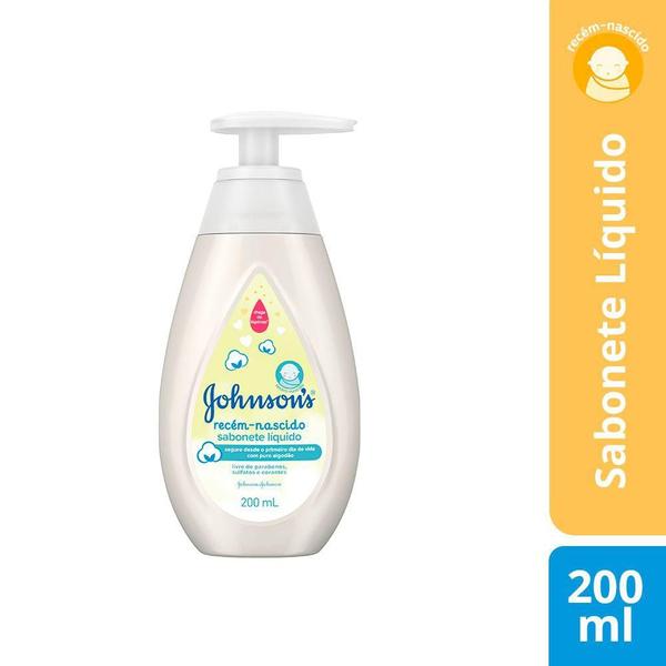 Imagem de Kit 10 Sabonete Líquido Johnson's Recém Nascido 200ml