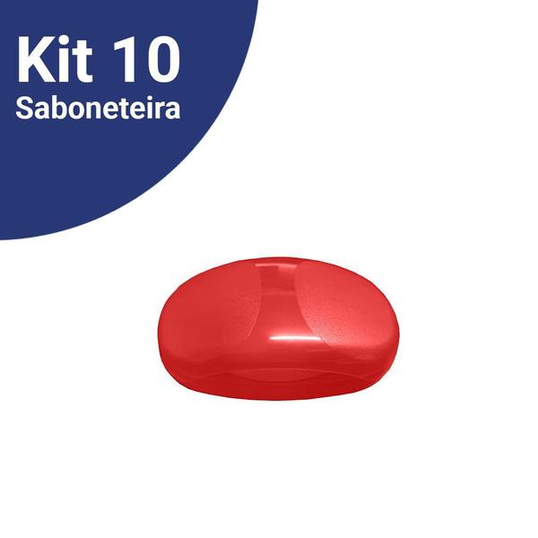 Imagem de Kit 10 Saboneteiras Porta Sabonete P/ Viagem Banho Clube