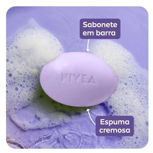 Imagem de Kit 10 Sabonetes em Barra Hidratante Lavanda Óleos Nivea 85g