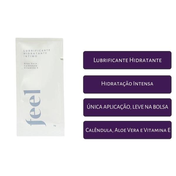 Imagem de Kit 10 Saches Lubrificante Hidrantante Intimo Feel Lub Bolsa