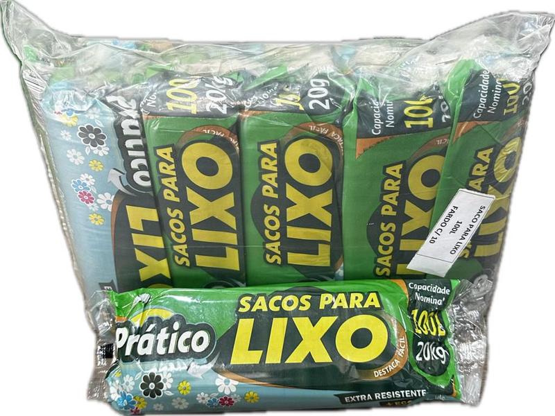 Imagem de Kit 10 saco de lixo em rolo 100 litros reforçado