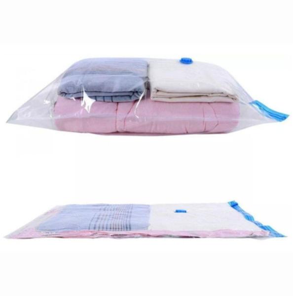 Kit 10 Sacos Organizador a Vácuo Reduz até 3x o Volume tamanho 50x60 - Clink Imagem de Kit 10 Sacos Organizador a Vácuo Reduz até 3x o Volume tamanho 50x60