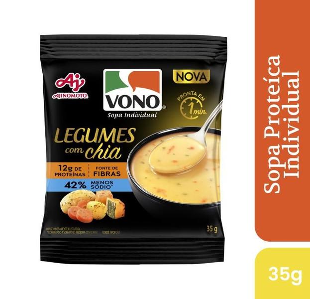 Imagem de Kit 10 Sopas Vono Feijao Com Couve E Legumes Com Chia 35Gr