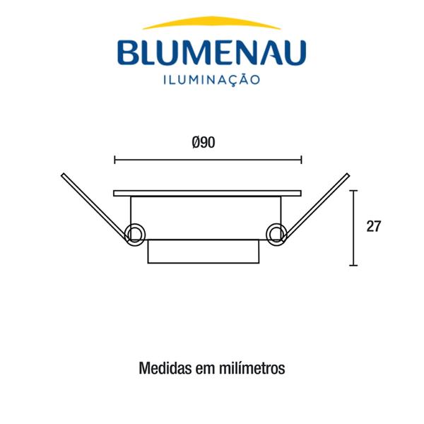 Imagem de Kit 10 Spot Led 5W Redondo de Embutir Branco Frio 6000k Ideal Para Gesso e Sanca