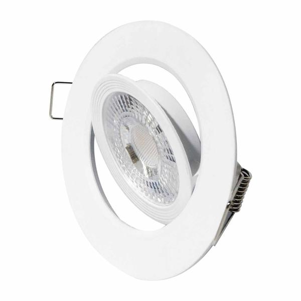 Imagem de KIT 10 SPOT LED REDONDO DIRECIONAVEL EMBUTIR 7W BRANCO QUENTE 3000k BIVOLT - GALAXY