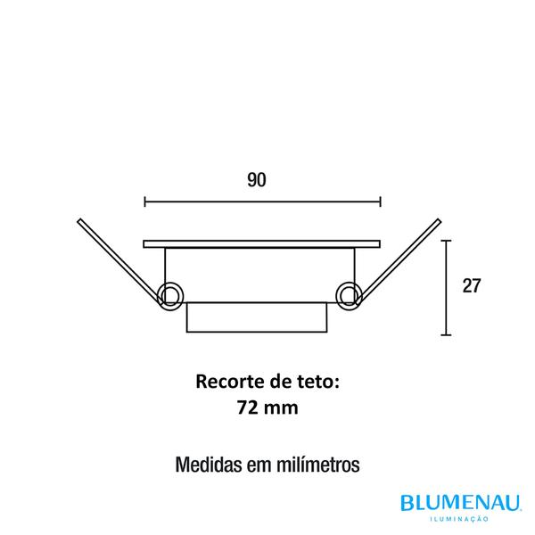 Imagem de Kit 10 Spot Super Led Quadrado Embutir 6w Branco Neutro 4100K