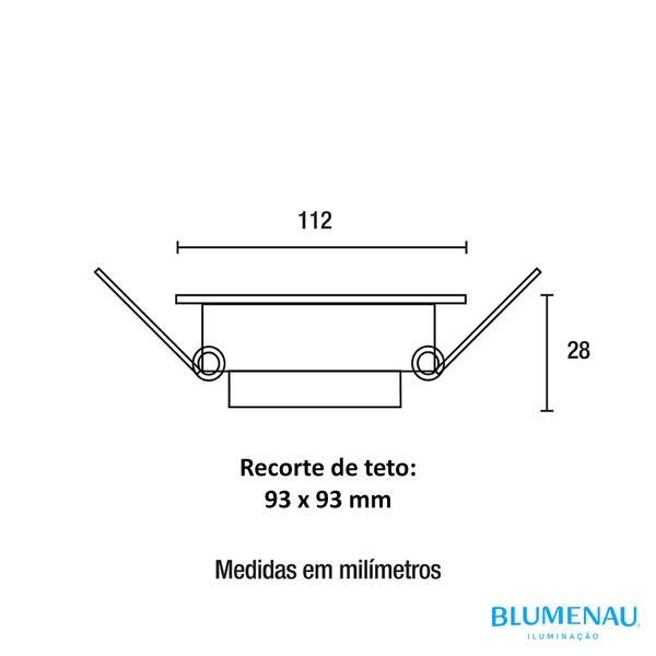 Kit 10 Spot Super Led Quadrado Embutir 8w Branco Frio 6500K - Blumenau Iluminação Imagem de Kit 10 Spot Super Led Quadrado Embutir 8w Branco Frio 6500K