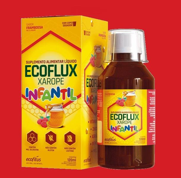 Imagem de Kit 10 Suplementos Ecoflux Kids 120ml Framboesa - Ecofitus