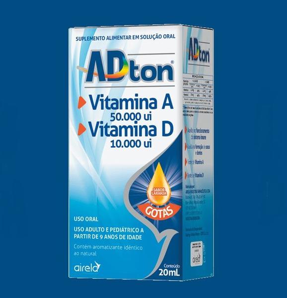 Imagem de Kit 10 Suplementos Vitamina A+D 20ml Adton - Airela