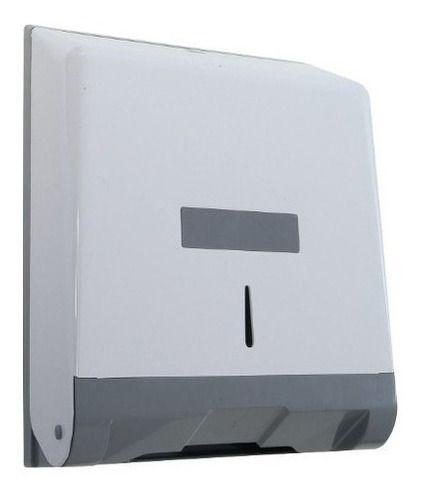 Imagem de Kit 10 Suporte Dispenser Papel Toalha Branco Parede Jsn