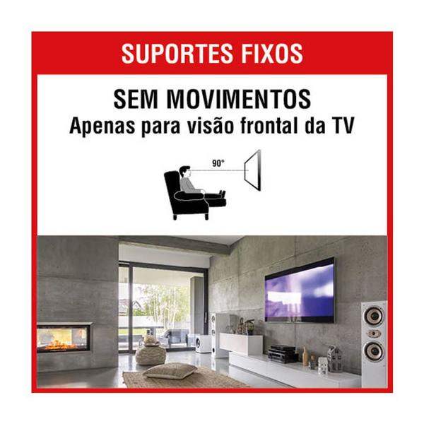 Imagem de Kit 10 Suporte p/ Tv Led Lcd Fixo Universal Ultra Slim 10 a 85 de Parede Brasforma SBRU859 Preto