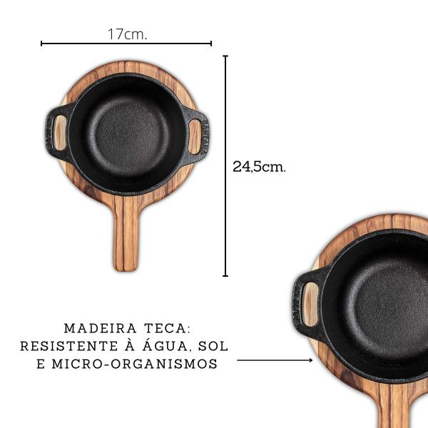 Imagem de Kit 10 Tábuas Com Cumbucas de Ferro Fundido Para Molhos e Ensopados