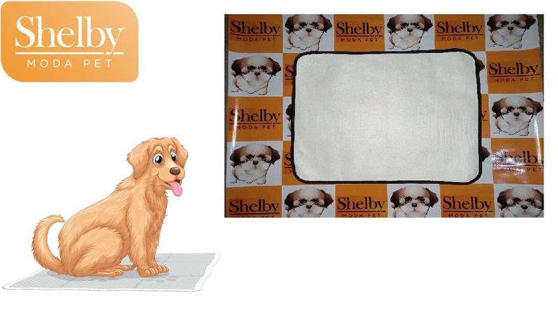 Imagem de Kit 10 Tapetes Higiênicos Lavável Canino Cães Cachorro 50x60