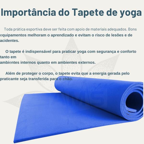 Imagem de Kit 10 Tapetes yoga pilates 1,80x0,53m colchonete academia