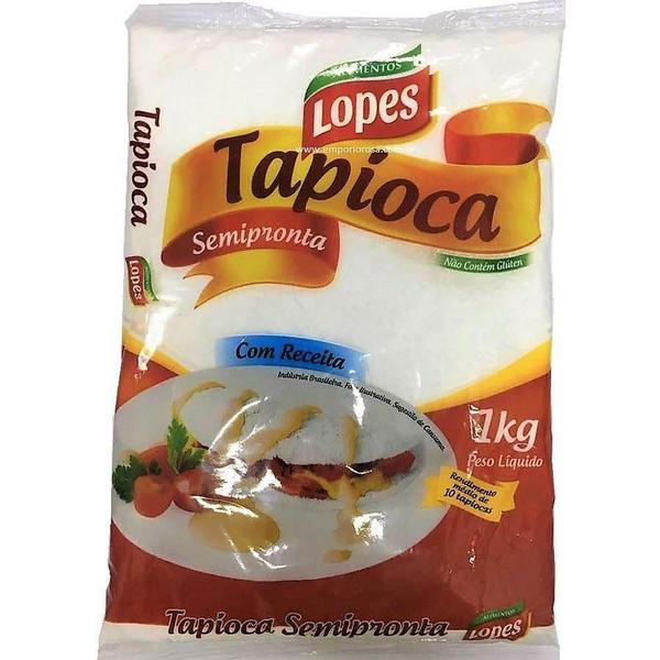 Kit 10 Tapioca Semi Pronta - Alimentos Lopes, 1 Kg Cada Imagem de Kit 10 Tapioca Semi Pronta - Alimentos Lopes, 1 Kg Cada