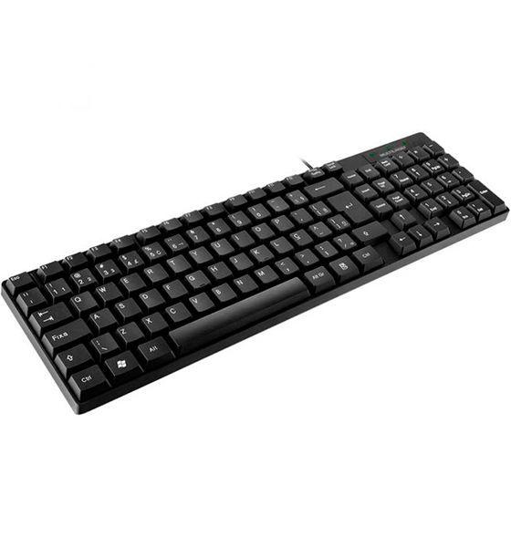 Imagem de Kit 10 Teclados USB Basico Slim preto Laser TC193BU - Multilaser