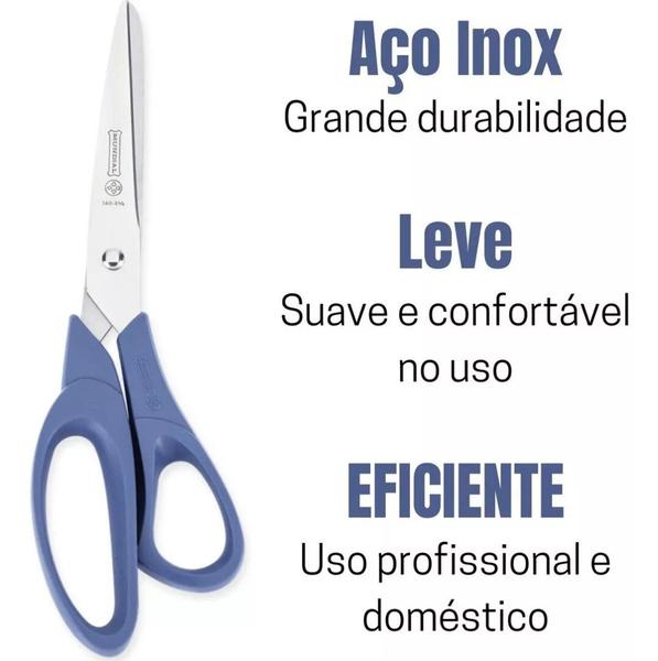 Imagem de Kit 10 - Tesoura Cortfácil para Costura com Cabo de Plástico 19 cm - Mundial  