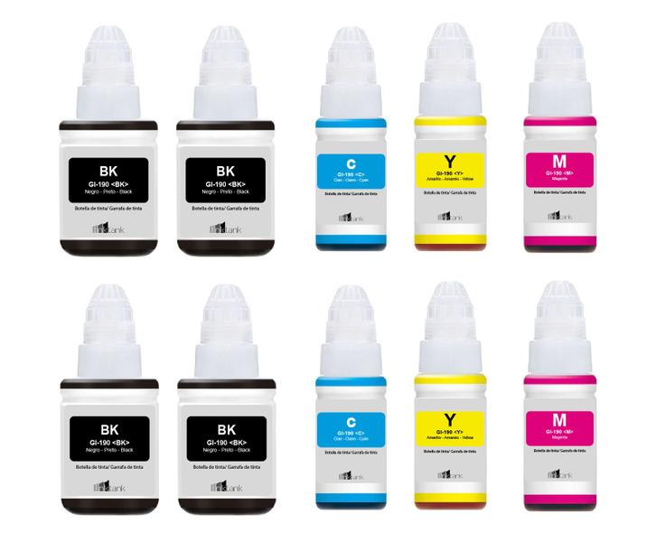 Imagem de Kit 10 Tinta G3110 G4100 G3100 G1100 G2100 G-190 BK C M Y