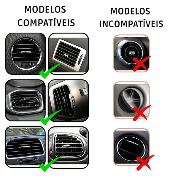 Imagem de Kit 10 Tiras Faixas Saída Difusor Ar-Condicionado Carro Azul