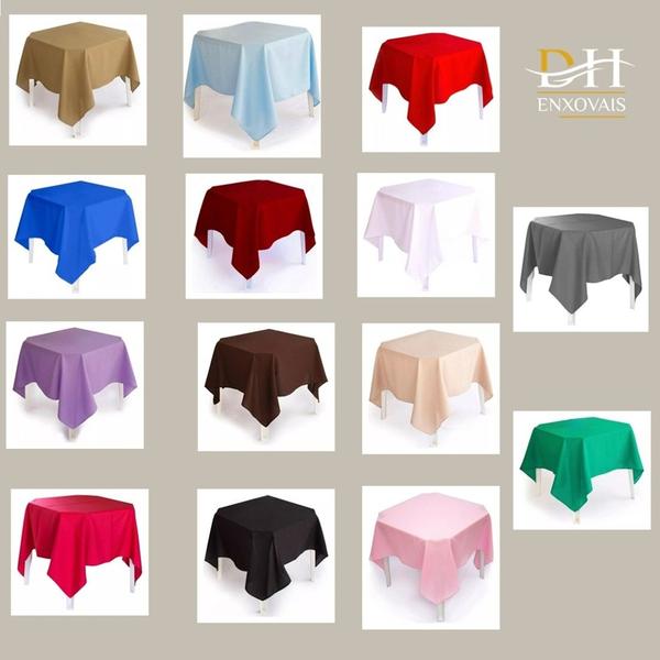 Kit 10 Toalhas de Mesa Tecido Oxford Quadrada 1,50m x 1,50m - HD Enxovais Imagem de Kit 10 Toalhas de Mesa Tecido Oxford Quadrada 1,50m x 1,50m