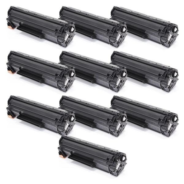 Imagem de Kit 10 Toner Compatível CE285A Universal Para Impressora P1102w M1132 M1210 M1212 M1210 Ce285a cb435a cb436a