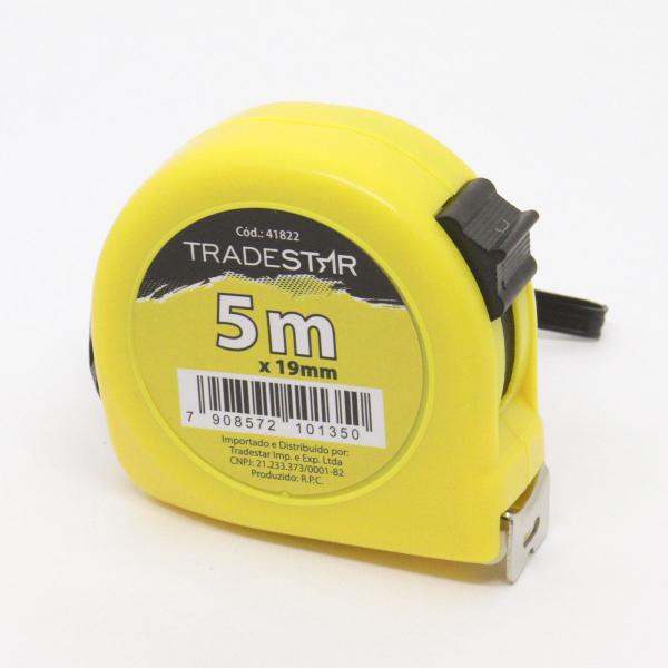 Kit 10 Trena Aço Metal 5m Bolso Básica Fita Com Trava - Tradestar Imagem de Kit 10 Trena Aço Metal 5m Bolso Básica Fita Com Trava