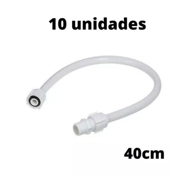 Imagem de Kit 10 Un Engate Flexivel Pvc P/ Torneira E Caixa Acoplada