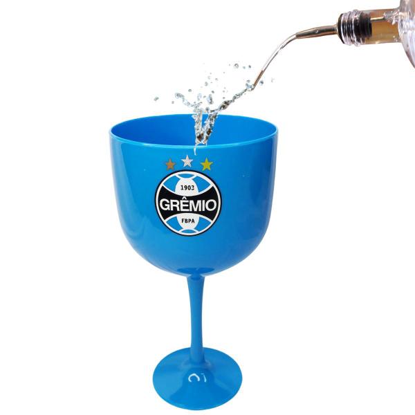 Imagem de Kit 10 Un Taça Copo Gin Drinks Coquetéis Bebidas 580ml Festa Time Grêmio Azul Oficial