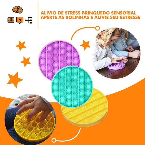 Imagem de Kit 10 Und Pop It Fidget Sensorial Infantil Coração Verde