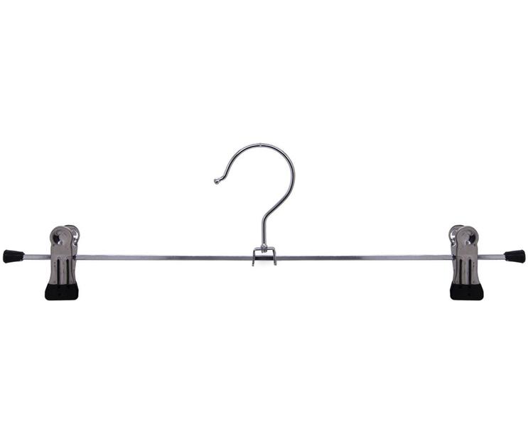 Kit 10 Unidades Cabides Cromado Com Presilhas Marca IKAZA Imagem de Kit 10 Unidades Cabides Cromado Com Presilhas Marca IKAZA