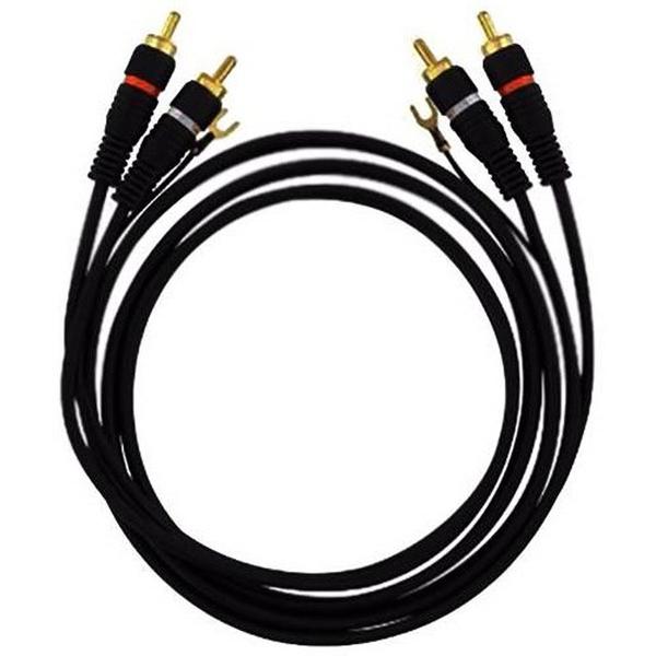 Imagem de Kit 10 Unidades Cabo Rca 1 Metro Conector Banhado A Ouro Dupla Blindagem