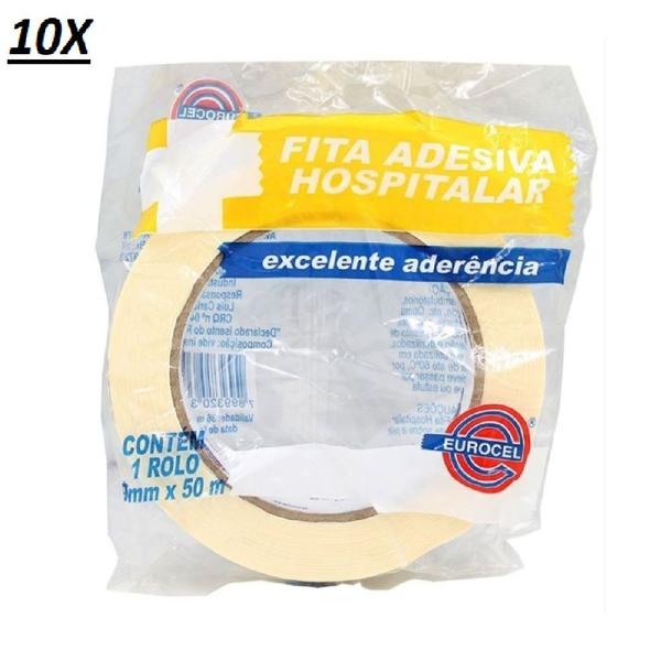 Imagem de Kit 10 Unidades Fita Adesiva Hospitalar Eurocel