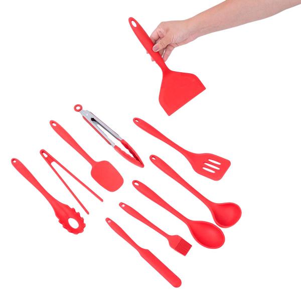 Kit 10 utensílios de cozinha de silicone completo multiuso - Oikos Imagem de Kit 10 utensílios de cozinha de silicone completo multiuso - Oikos