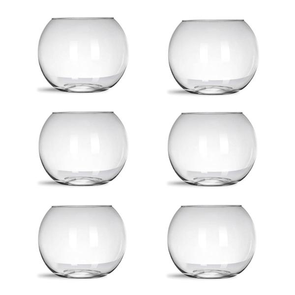 Imagem de Kit 10 Vasos Aquários Vidro Transparente Pequeno Decoração