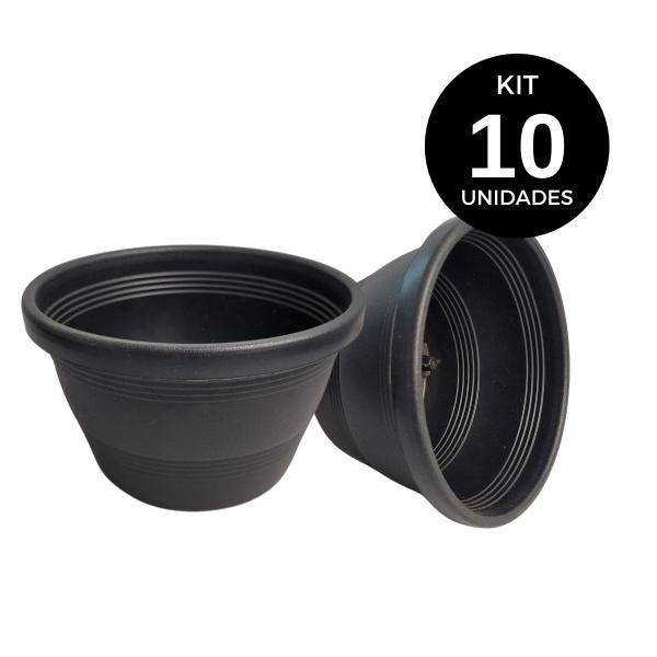 Imagem de Kit 10 Vasos para planta de Plástico para Jardim Flores Vaso de Planta Decorativo