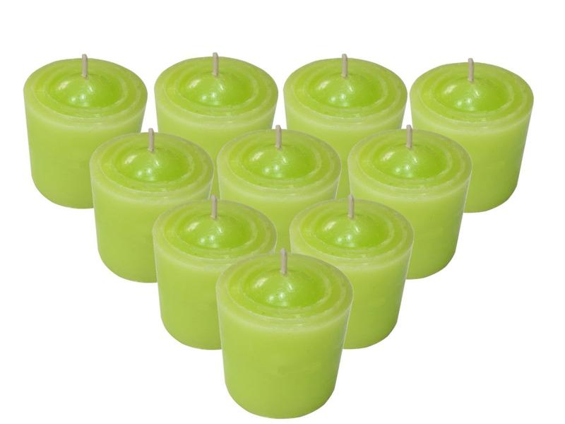 Imagem de Kit 10 Velas Perfumadas Com Aroma de Capim-Limão - Cor Verde