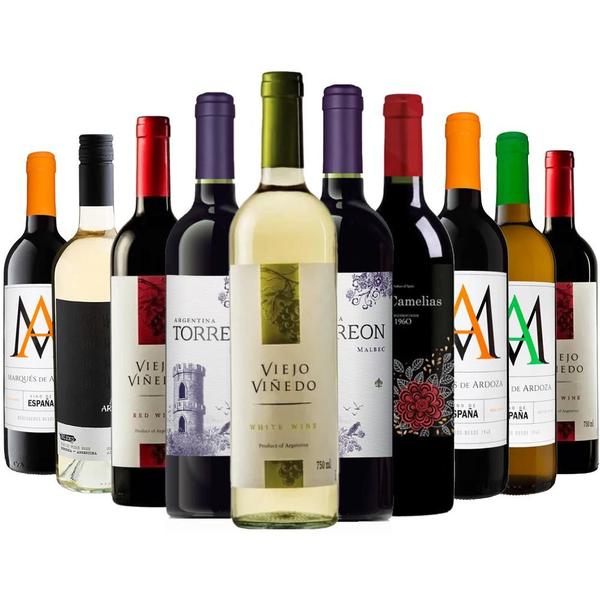 Kit 10 Vinhos por menos de R 18 a Garrafa - Kit Divvino Kit 10 Vinhos por menos de R 18 a Garrafa - Kit Divvino