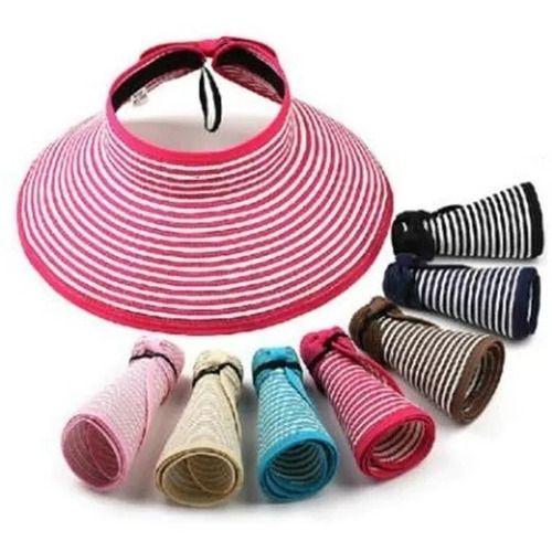 Kit 10 Viseira Chapeu De Praia Dobravel Listrado Feminina - mmmagazine Imagem de Kit 10 Viseira Chapeu De Praia Dobravel Listrado Feminina