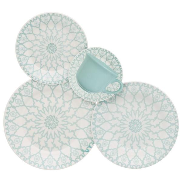 Kit 10 Xícaras com Pires Donna Mandala Oxford Cerâmica 180ml - Gici Home Imagem de Kit 10 Xícaras com Pires Donna Mandala Oxford Cerâmica 180ml