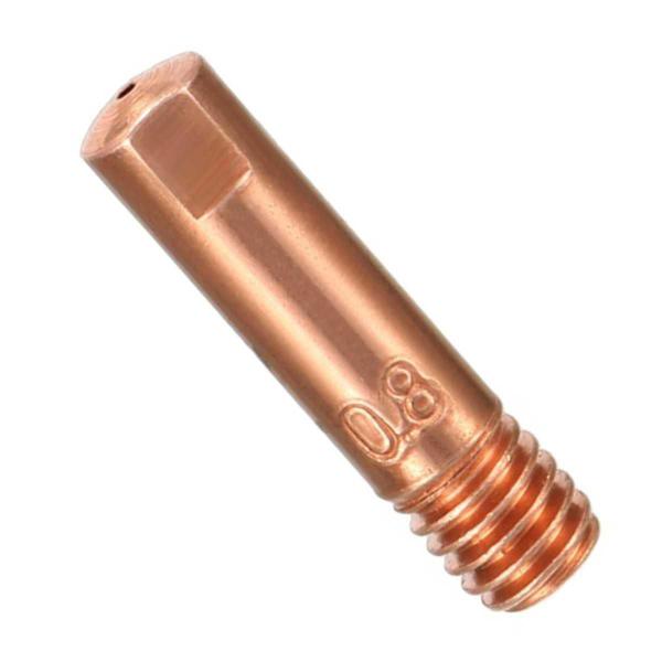 Imagem de Kit - 100 Bico / Tubo De Contato Para Tocha Mig M6x25 0,8mm - 15AK / 24KD